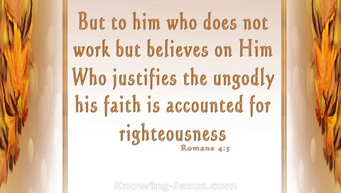 Romans 4:5 Faith Is Credited As Righteousness (cream)